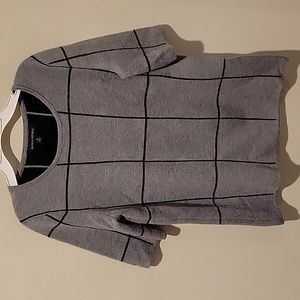 ❤️ BANANA REPUBLIC MERINO WOOL BLEND GRID TEE SWEATER TOP, SMALL